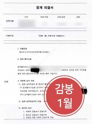 울산법률사무소 조력 사례 | 울산법률사무소, 군인 품위유지의무위반 의뢰인 조력해 감봉 1개월로 방어 성공