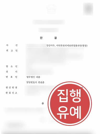 의정부변호사 | 마약류관리에관한법률위반, 강간미수 의뢰인 변호해 징역형 방어 성공