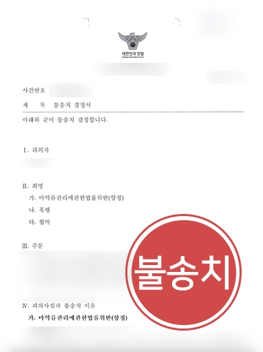 목포변호사 | 마약류관리법위반, 폭행, 협박으로 고소 당한 의뢰인 변호해 “혐의 없음”