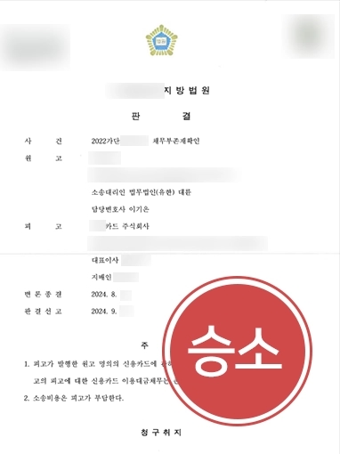 채무부존재확인소송 | 채무부존재확인소송 제기해 승소 판결 받은 사례
