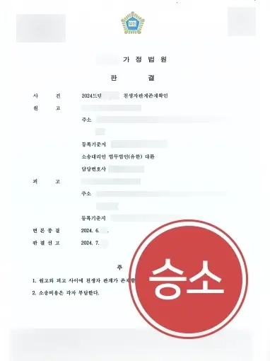 친생자관계부존재확인의소