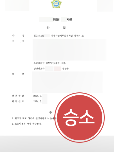친생자관계부존재확인의소