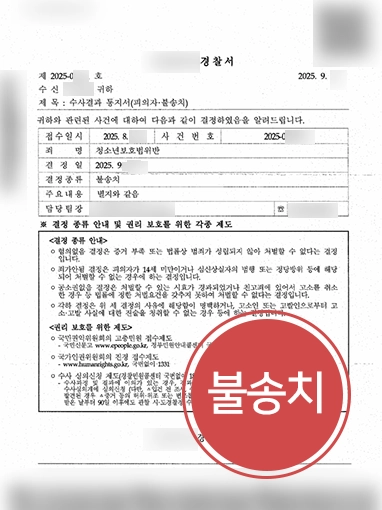 청소년보호법위반 | 모텔업주의 청소년혼숙 혐의, 불송치 결정으로 마무리