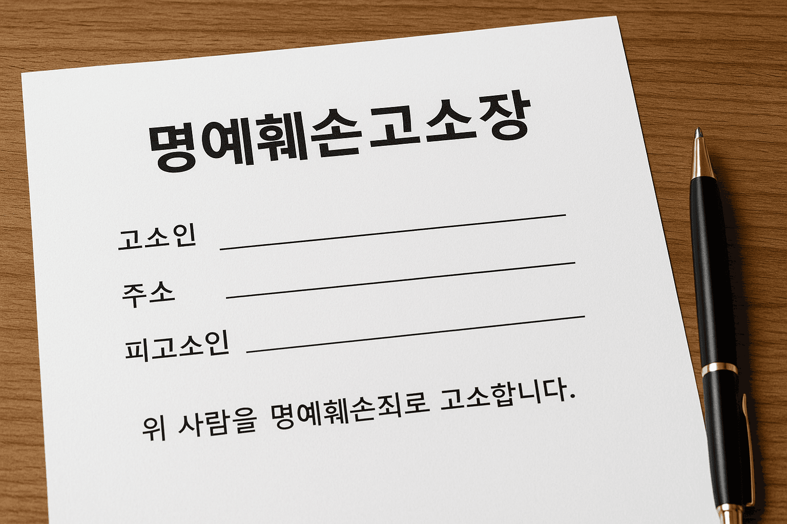 명예훼손고소장을 받은 사연