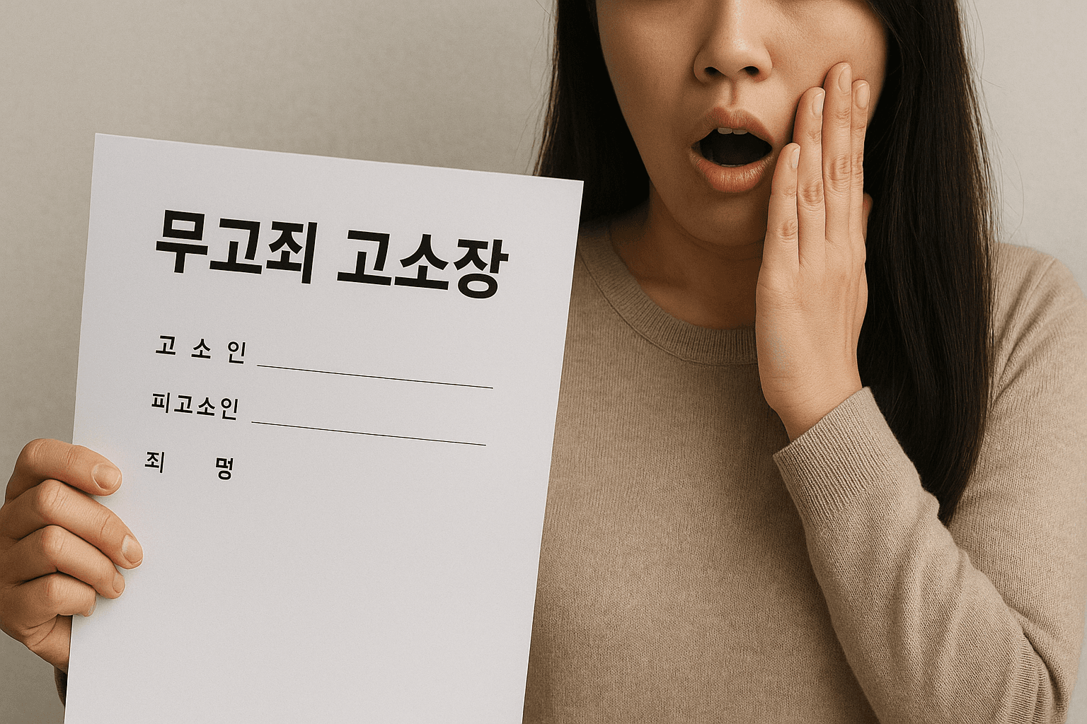 무고죄고소장 받은 의뢰인