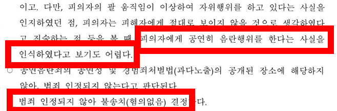 공연음란죄처벌 대응 결과