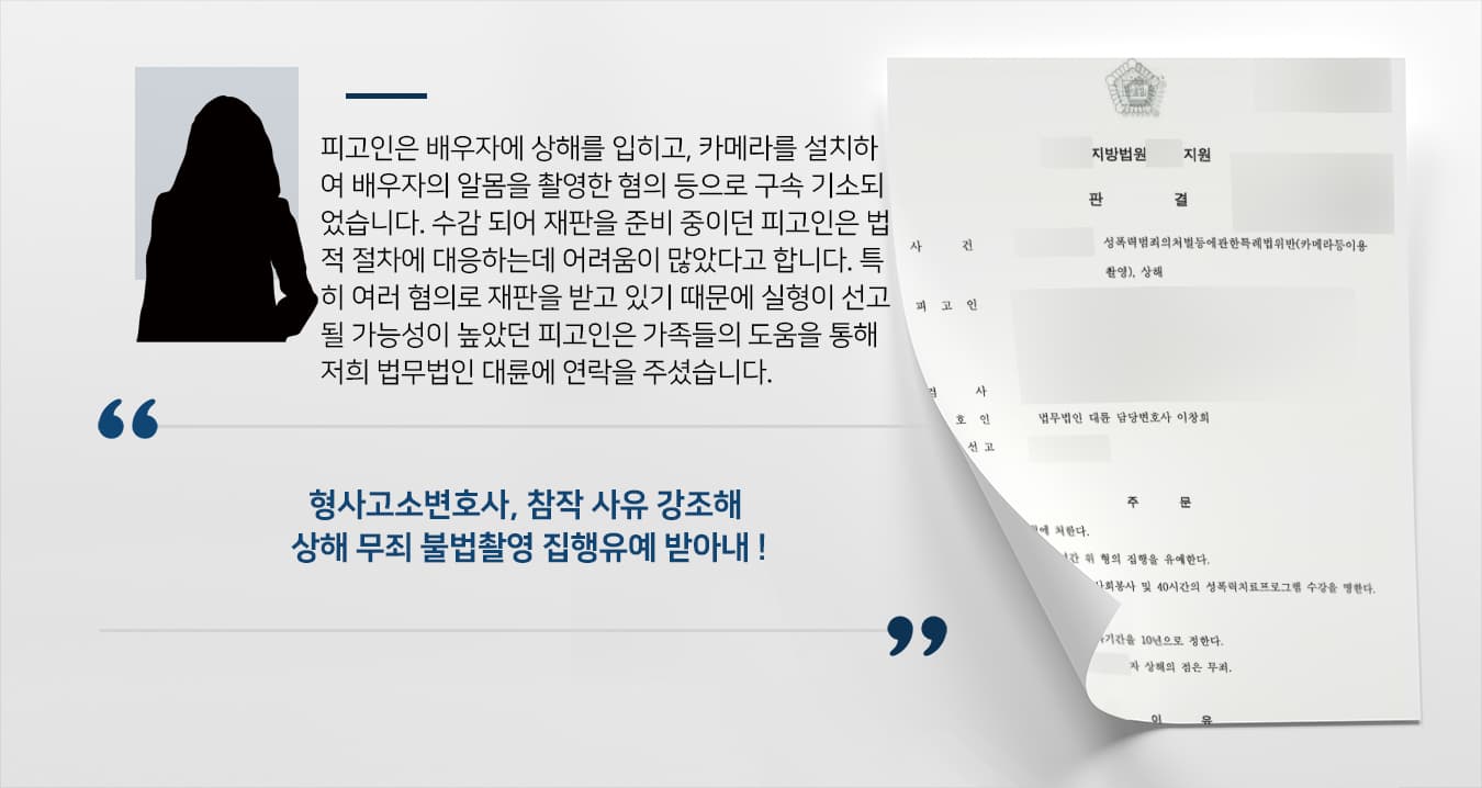 상해, 카메라등이용촬영죄