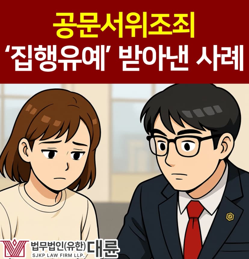 공문서위조죄 실형 면한 사례 공개!