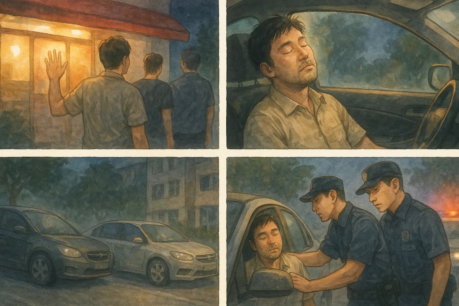 음주운전대물사고 혐의 사건의 경위 음주운전