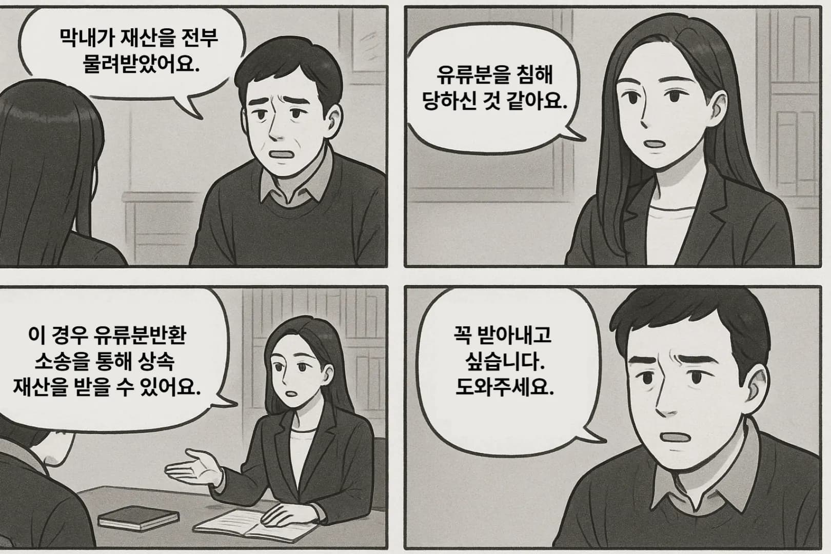 유류분반환소송 제기 경위 업무 사례