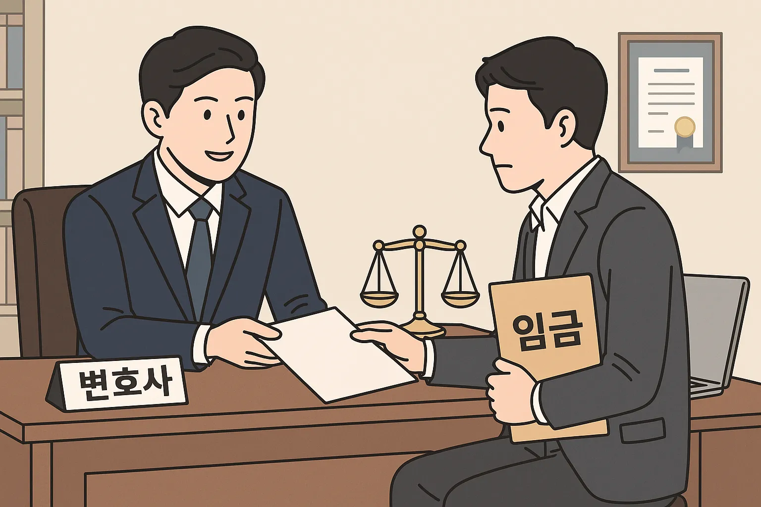 임금체불신고 도움 요청하신 의뢰인