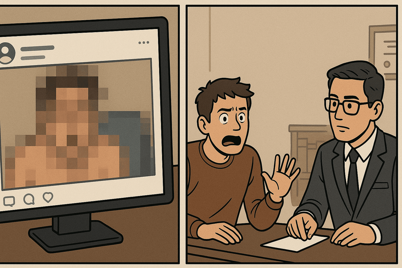 음란물유포죄 혐의 받는 의뢰인