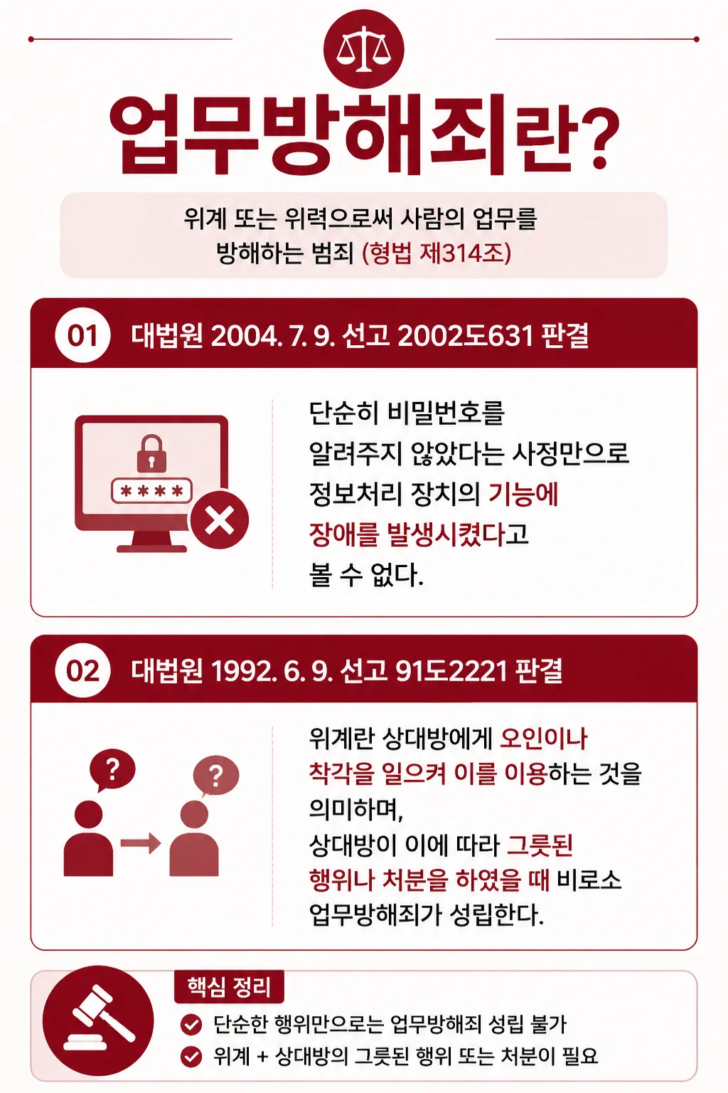 업무방해죄 영업장소란행위 업무방해성립 공범가담여부 형사합의진행 벌금형선처