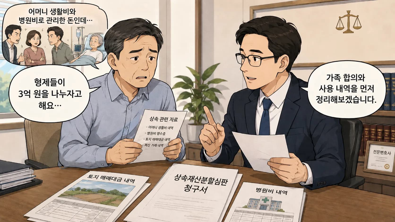 상속재산분할심판 청구 절차와 조정·심문기일 진행 방법 설명