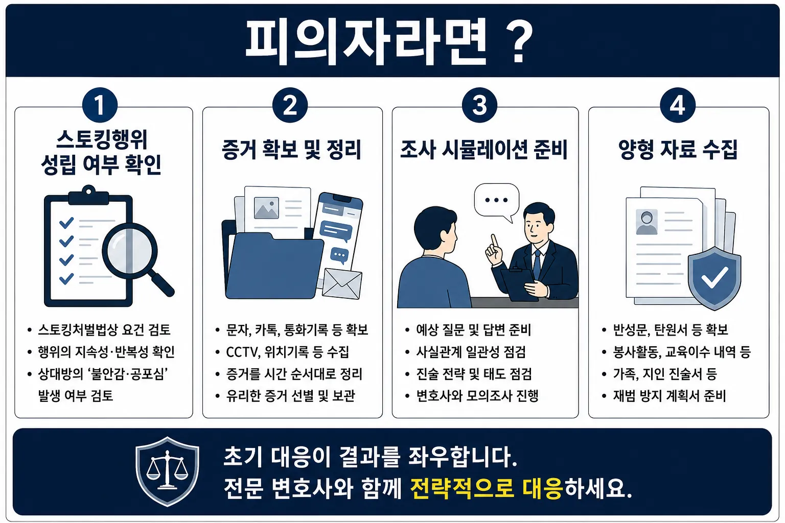 스토킹변호사 처벌 형량 벌금 방어하려 불기소 받은 사례
