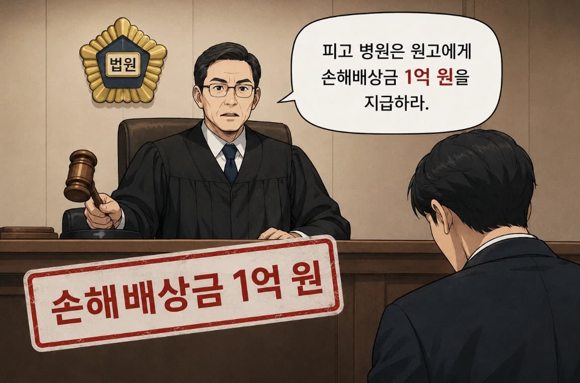 의료민사소송 사건 결과, 의료과실 인정 손해배상금 지급