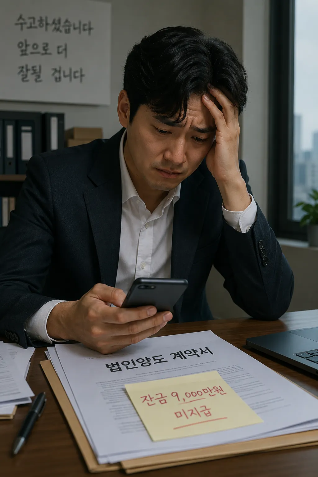 법인양도 대금 미지급 조력하여 전액인용받은 사례