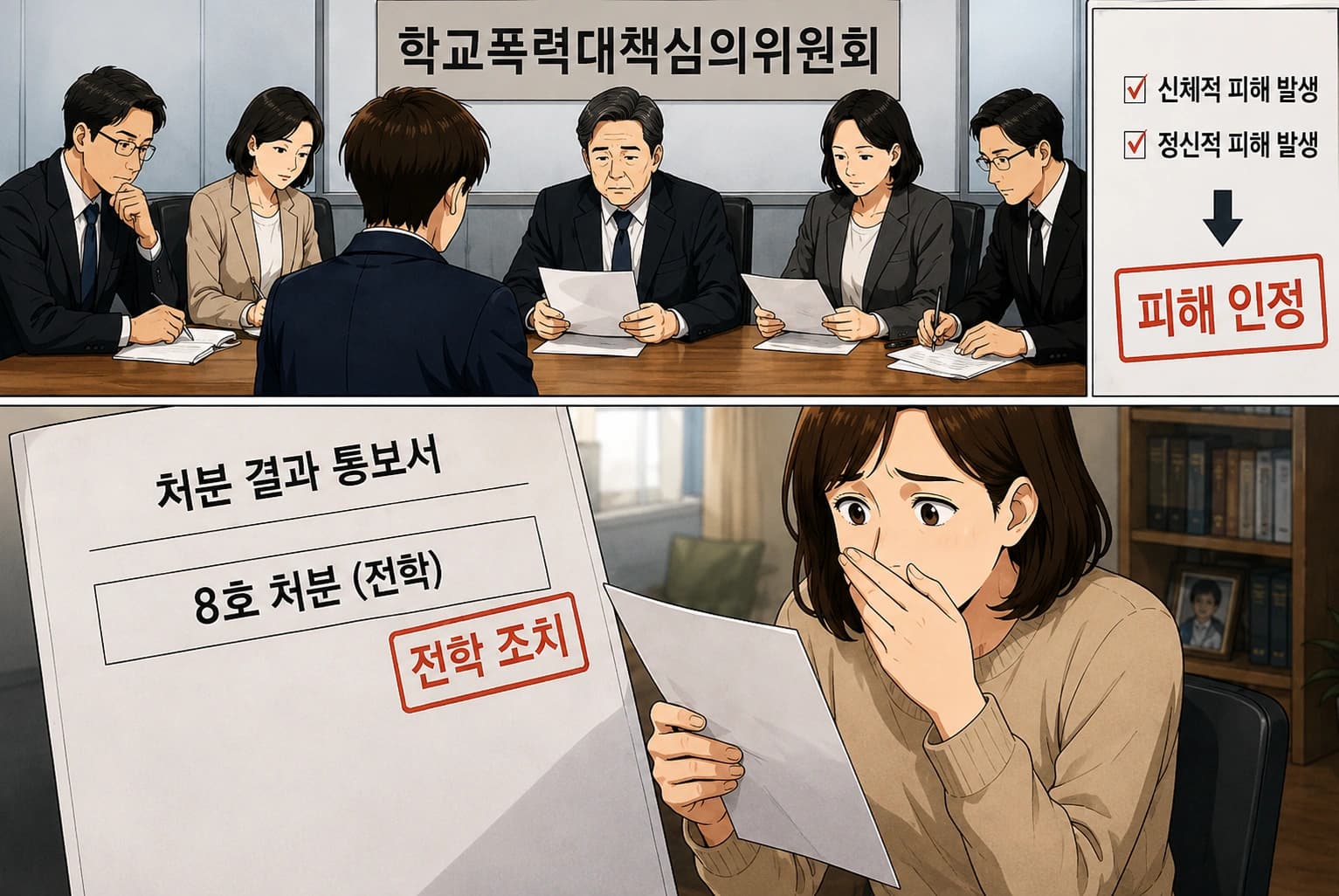 학교폭력가해자가 되어 전한 8호 처분을 받은 사연