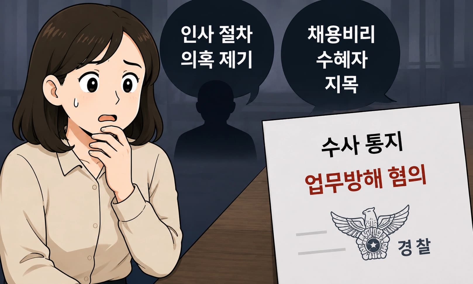 업무방해죄고소장 접수한 의뢰인, 채용비리에 연루되다