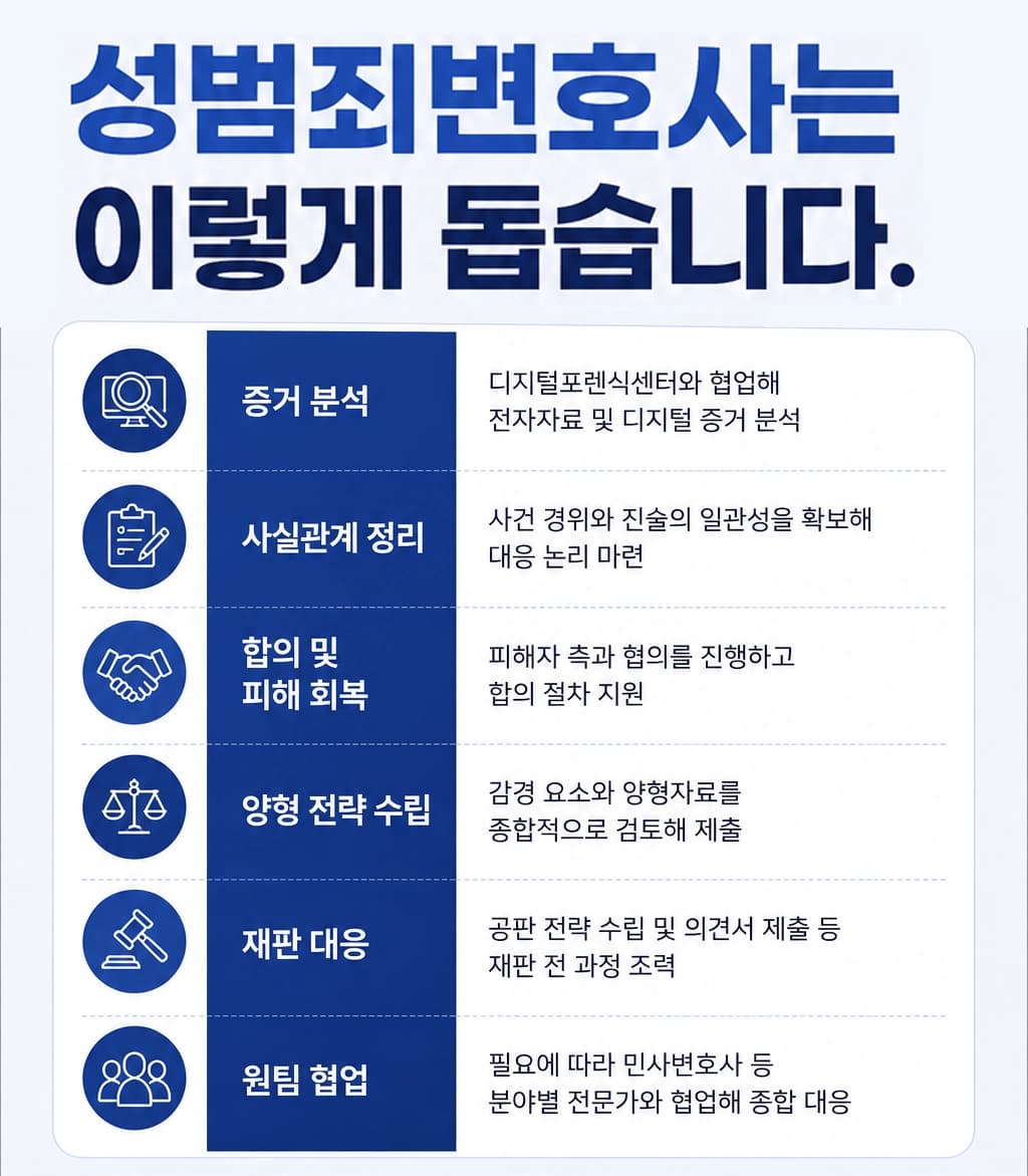 미성년자의제강간처벌 관련 법률과 양형 요소를 설명하는 콘텐츠