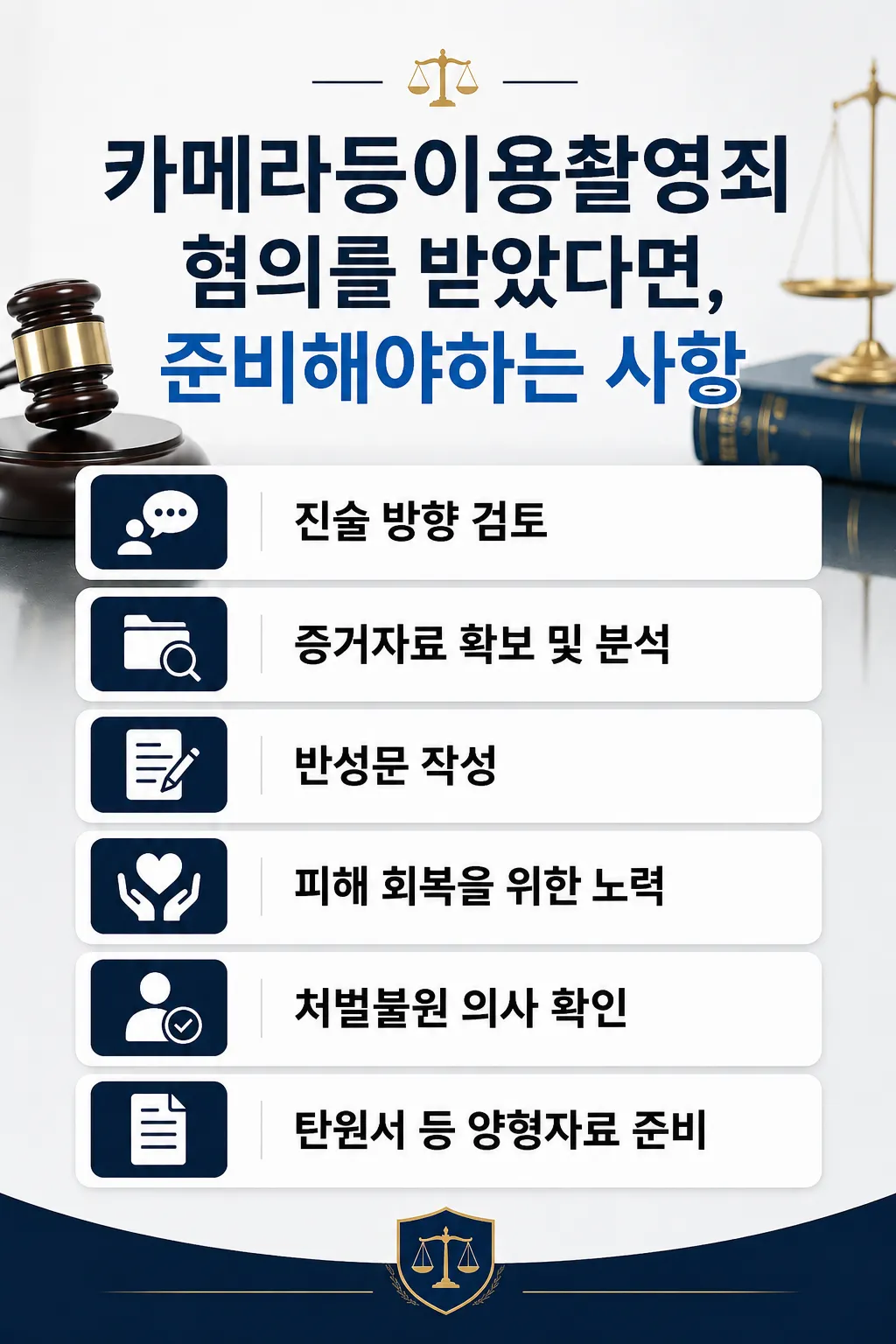 카메라등이용촬영죄 혐의 받을 경우 대처방안은
