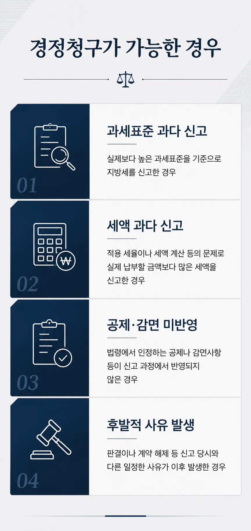 경정청구가 가능한 경우 정리 리스트