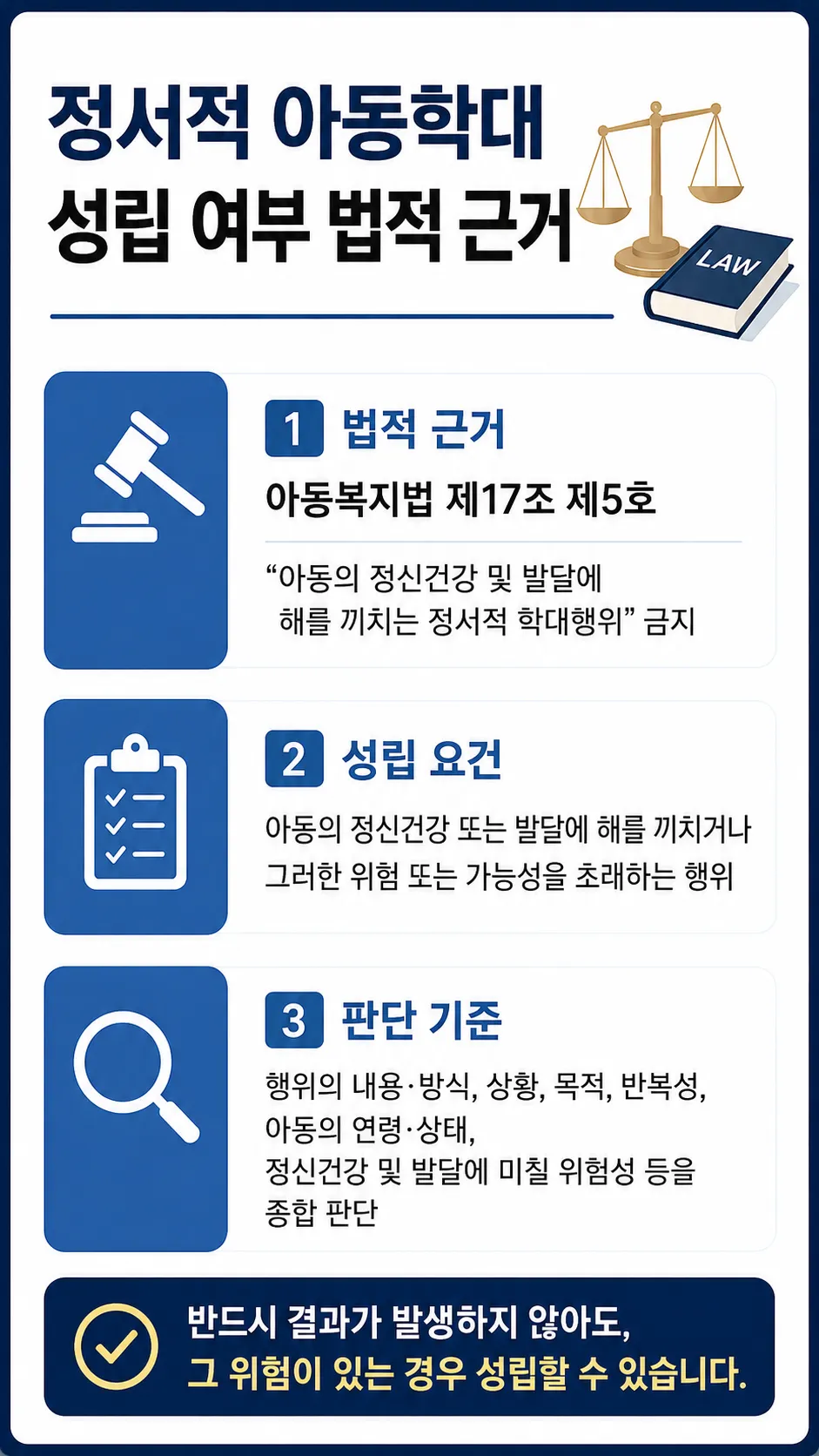 아동학대처벌법 ㅣ 정서적 아동학대 성립 요건 및 정리