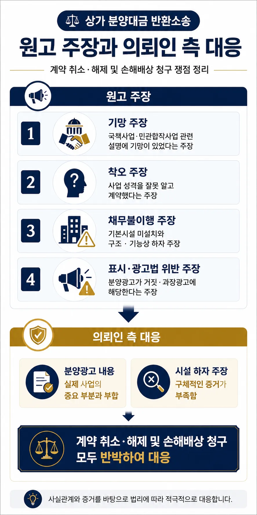 민사소송변호사ㅣ분양대금 반환 주장에 대한 반박 대응은