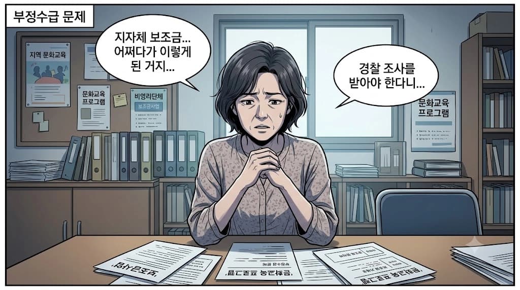 부정수급이 발생하는 주요 유형과 법적 책임을 설명하는 모습