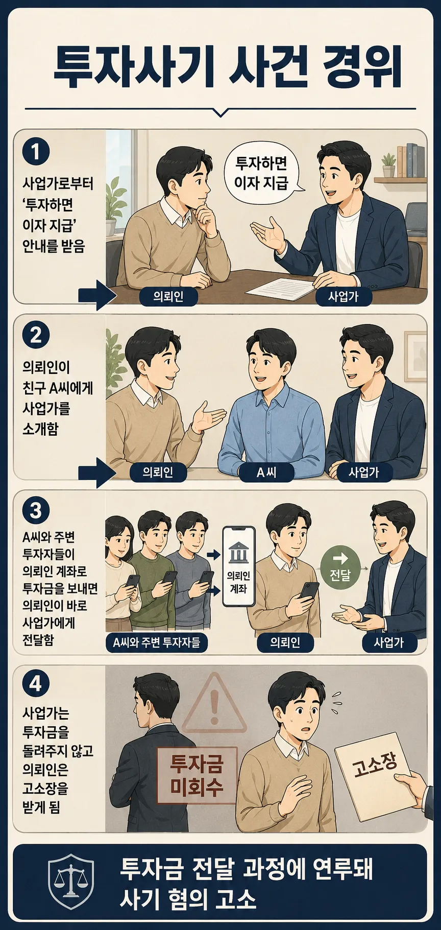 특정경제범죄가중처벌등에관한법률 위반 혐의를 받게 된 의뢰인